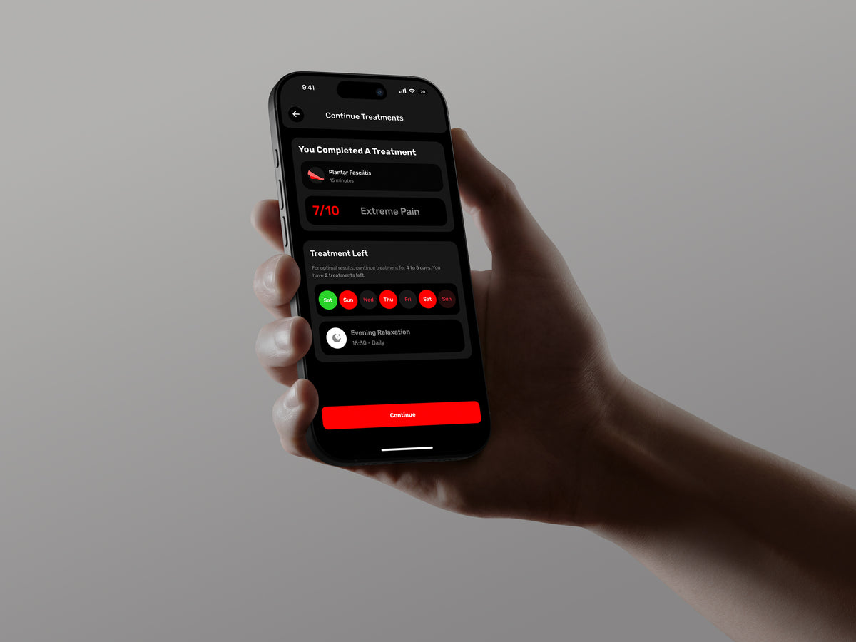 Continue your MuscleLight session in the app.